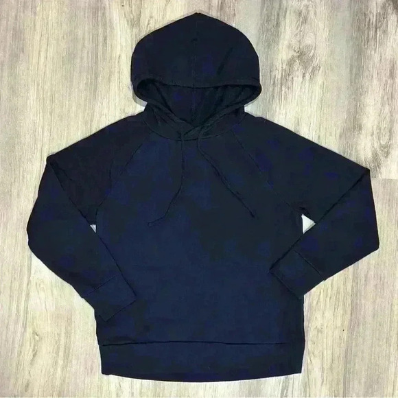 Eddie Bauer Tops - Eddie Bauer Ultrasoft 4 Way Stretch Pullover Hoodie Sweatshirt Navy Blue Size S